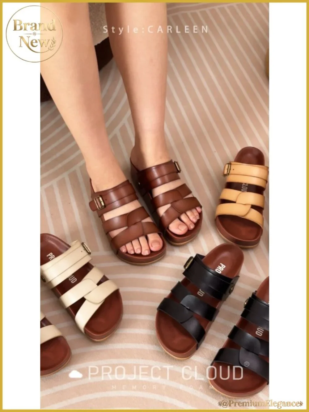 Womens Strappy Platform Wedge Sandals Plush Insole Non-Slip Water-Resistant